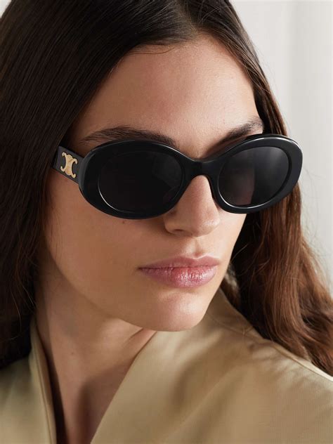 celine triomphe sunglasses black|TRIOMPHE XL 01 SUNGLASSES IN ACETATE .